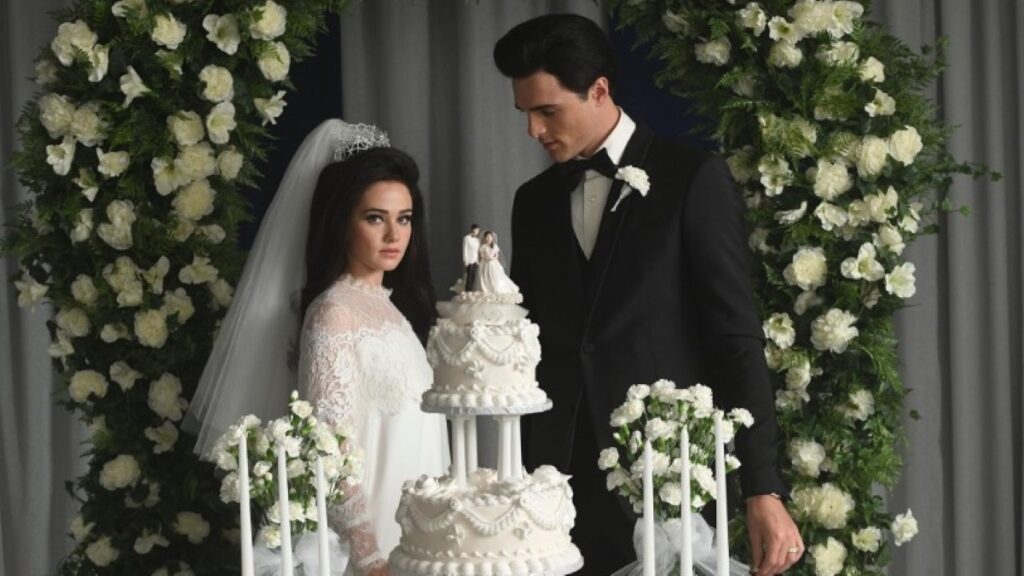 Cailee Spaeny como Priscilla e Jacob Elordi como Elvis Presley em Priscilla (Reprodução)