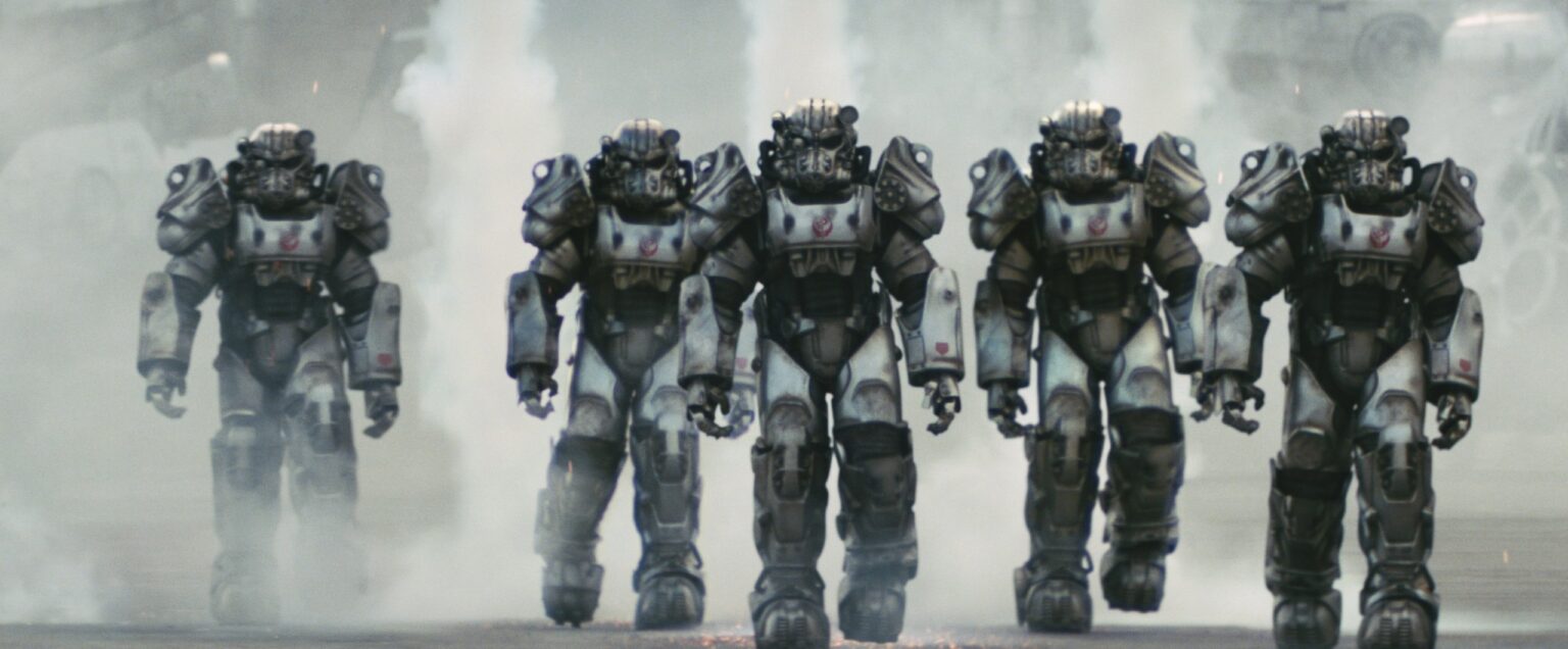 Série Fallout recebe ótimas avaliações dos críticos e do público Power Armor Suits em Fallout (Divulgação / Prime Video)