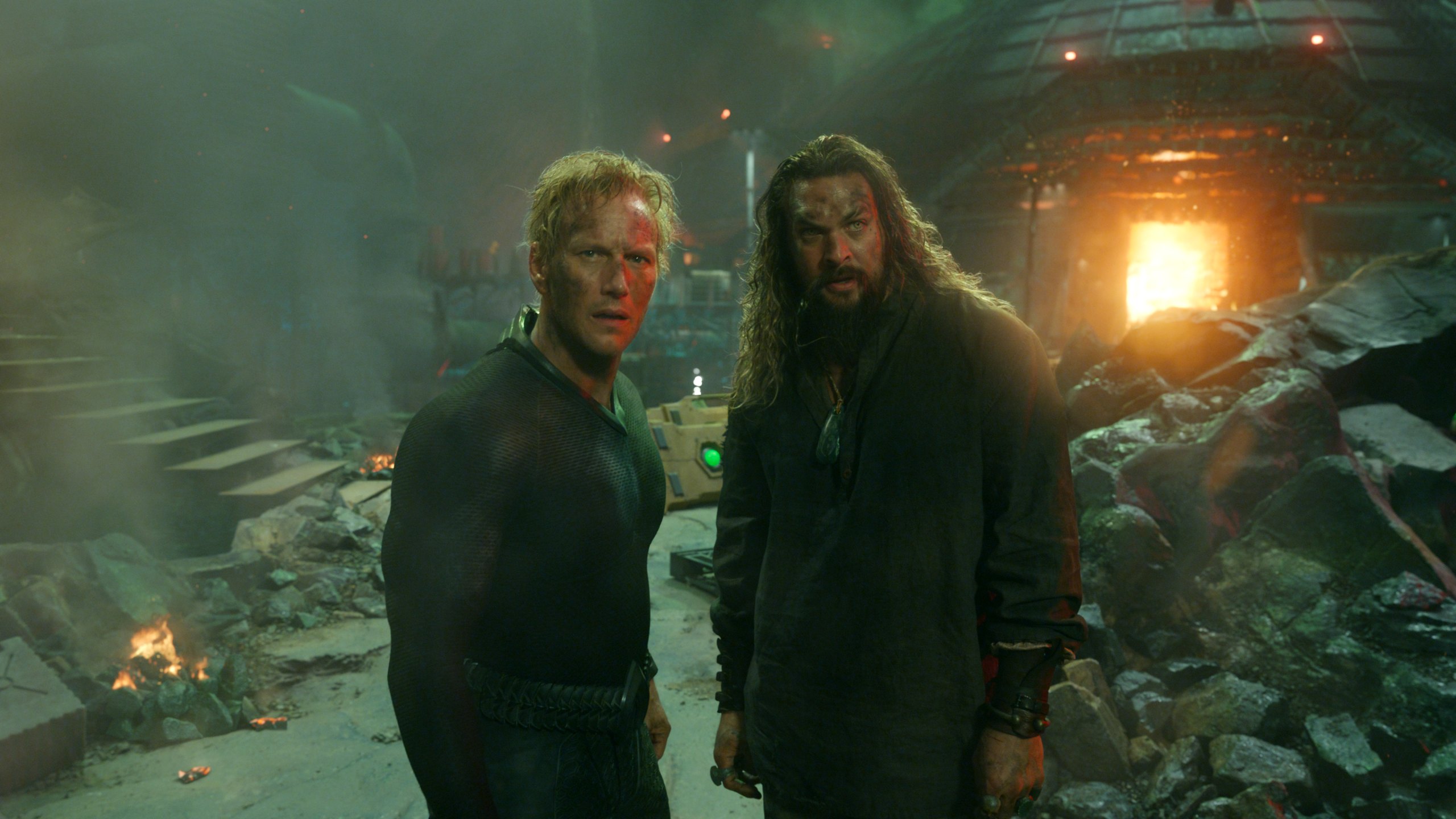 Patrick Wilson e Jason Momoa em cena de Aquaman 2: O Reino Perdido (Reprodução / Warner Bros.)