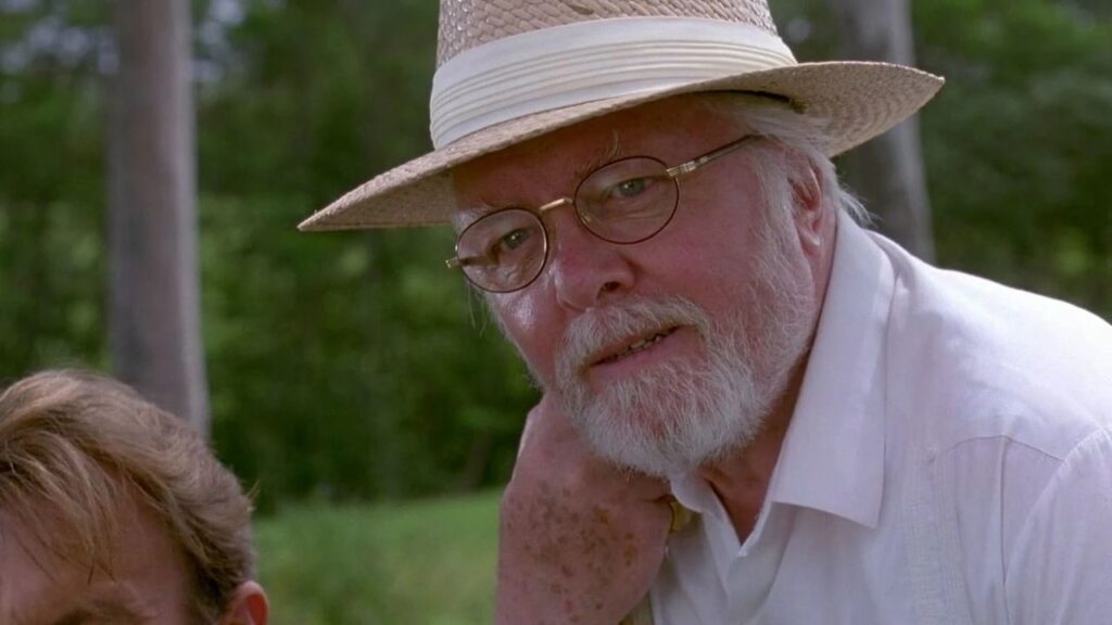 Fã de Jurassic Park aponta detalhe que mostra que Jon Hammond é o pior Richard Attenborough como Jon Hammond em cena de Jurassic Park (Reprodução)