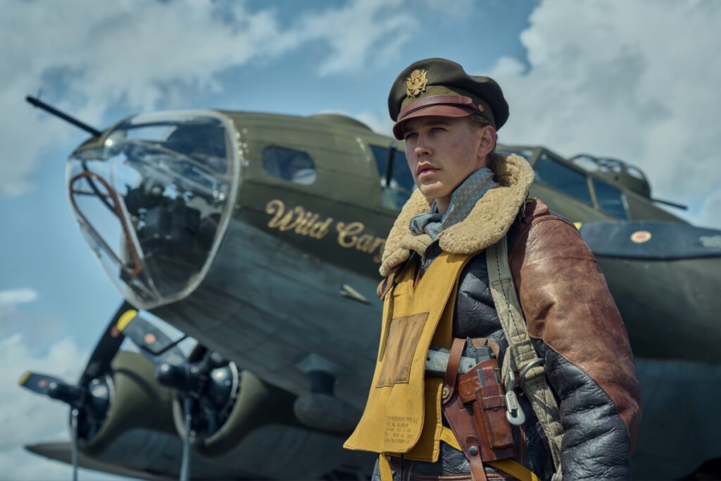 Mestres do Ar: Quem ainda está vivo do 100º Grupo de Bombardeiros? Austin Butler em Mestres do Ar (Divulgação / Netflix)