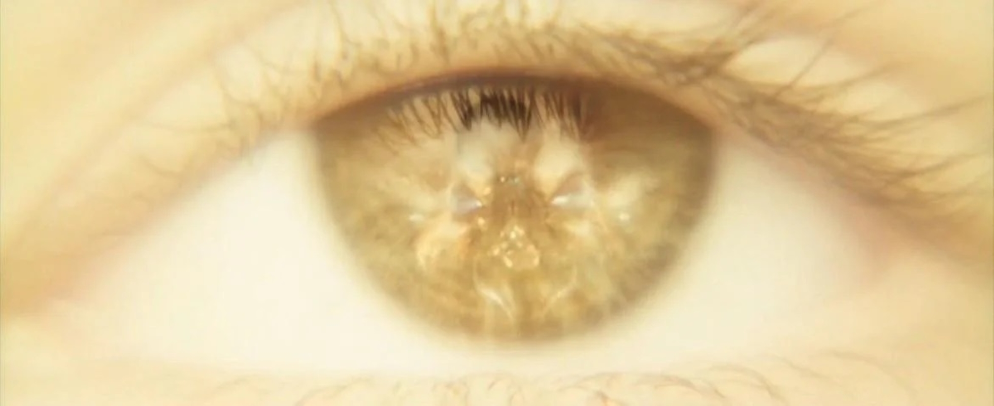 Reflexo de Mothra aparece nos olhos de Jia no trailer de Godzilla e Kong: O Novo Império (Reprodução / Warner Bros.)