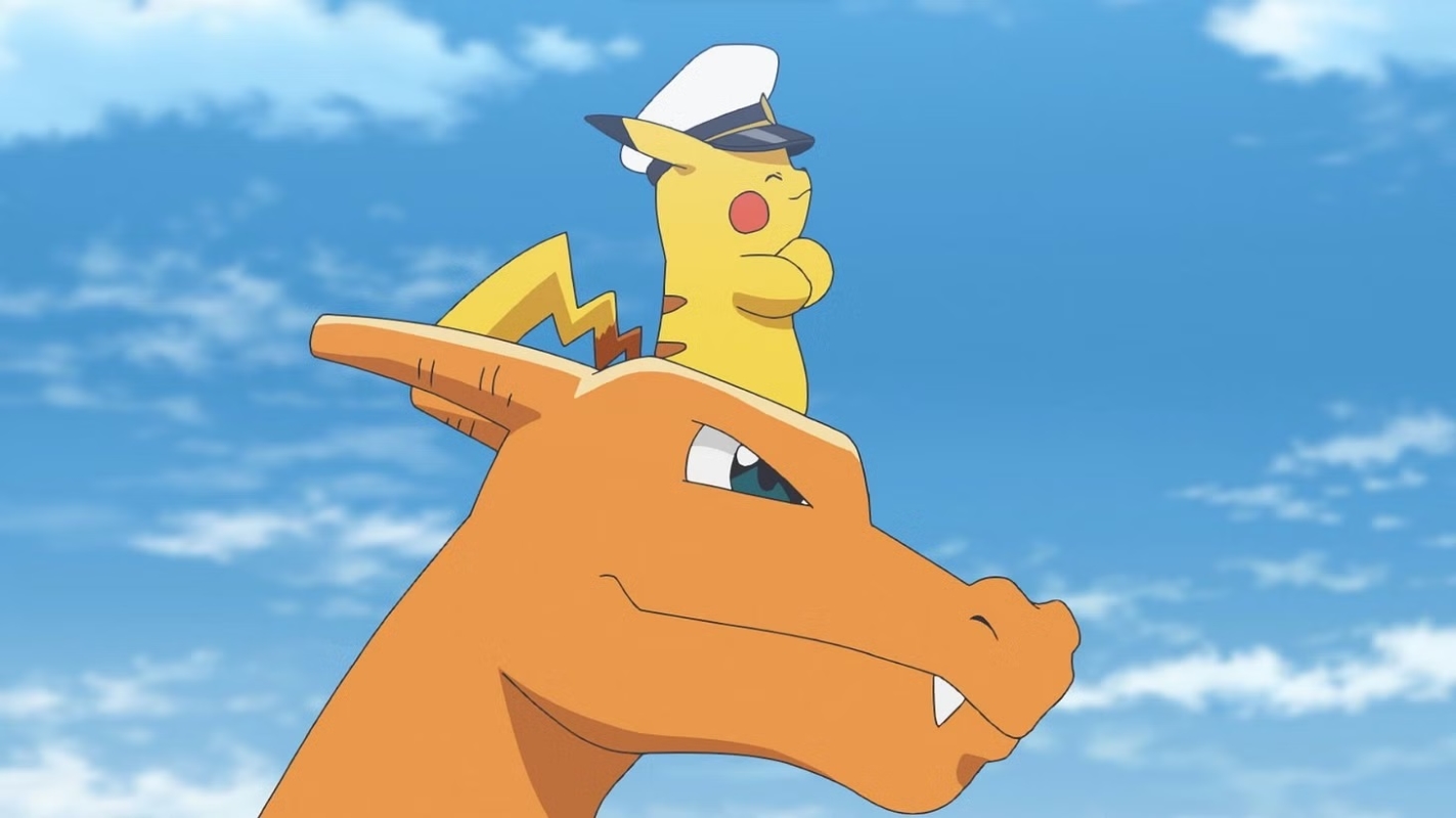 Razões para assistir Pokémon Horizontes 2 Capitão Pikachu e Charizard em Pokémon Horizontes (Reprodução)
