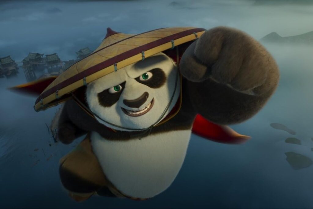 Qual é a música que toca no final de Kung Fu Panda 4? Po (Jack Black) em Kung Fu Panda 4 (Reprodução / DreamWorks)
