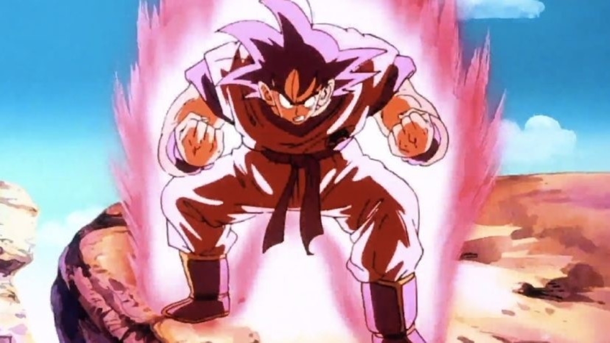 Goku foi inspiração para novo visual do Godzilla 2 Goku usa o Kaioken em Dragon Ball Z (Reprodução)