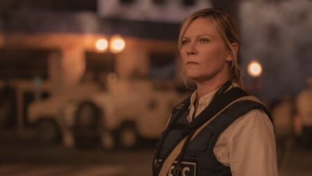 Kirsten Dunst como Lee em Guerra Civil (Reprodução)