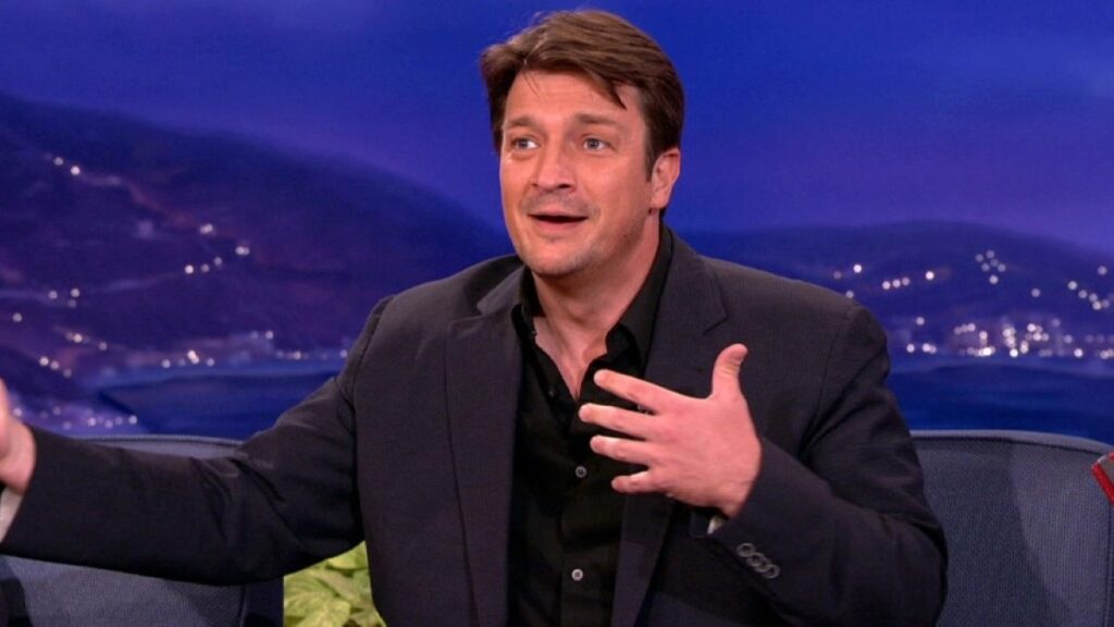 Nathan Fillion em participação em Conan (Reprodução)