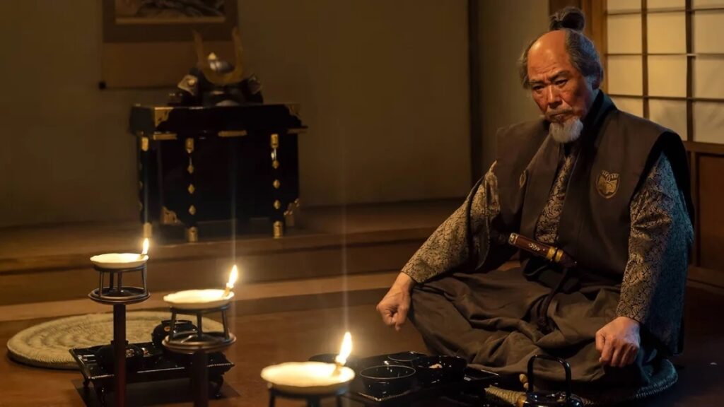 Cena de Xógum fez ator chorar por 3 horas Tokuma Nishioka em Xógum (Divulgação / FX)
