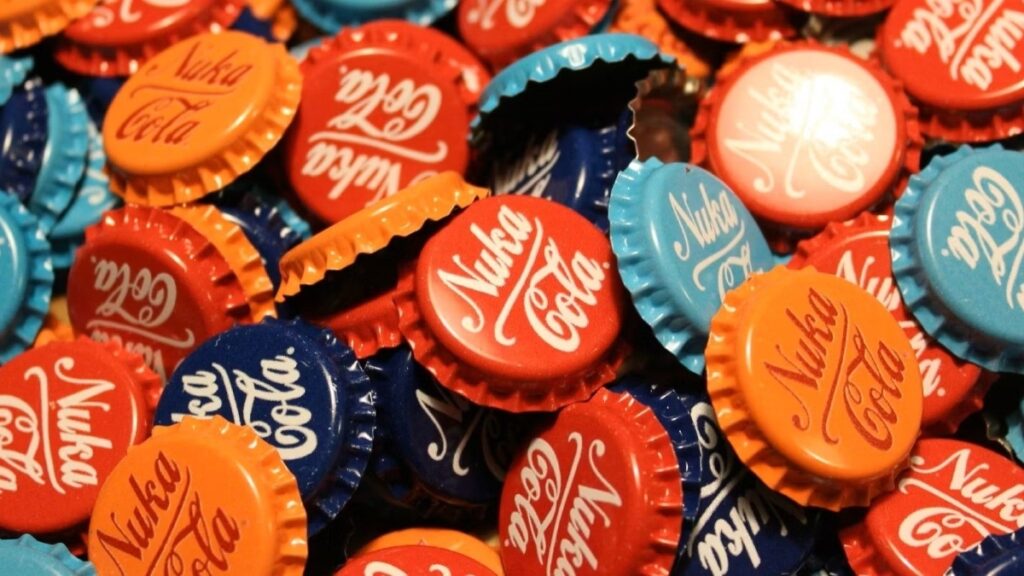 Por que Nuka-Cola é tão importante em Fallout? Tampas de Nuka-Cola em Fallout (Reprodução)