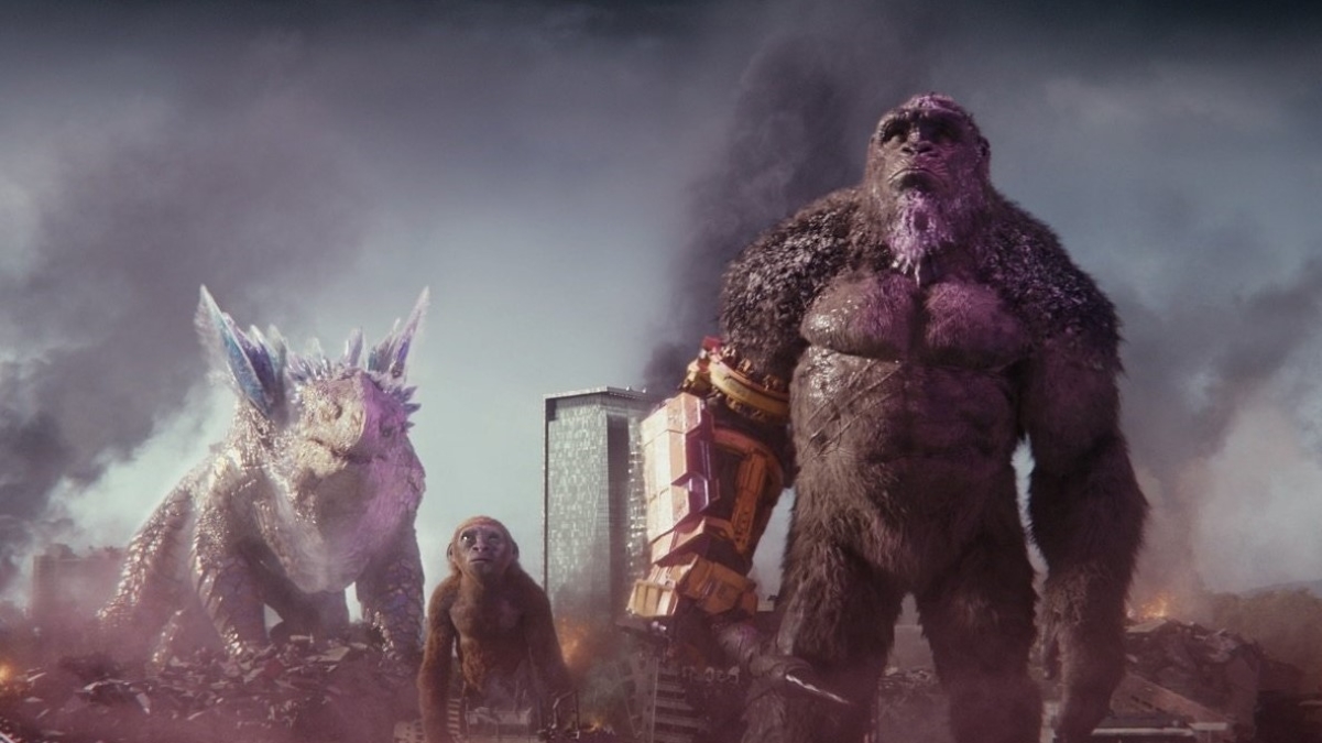 Godzilla e Kong: Shimo é mais impressionante do que se imagina 1 Shimo, Suko e Kong em Godzilla e Kong: O Novo Império (Reprodução)