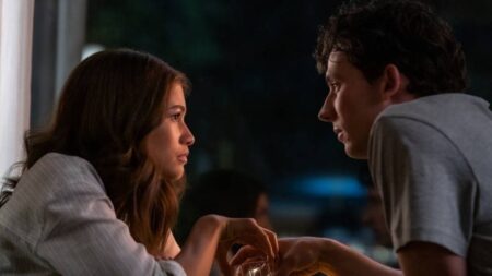 Zendaya comenta final confuso de Rivais Zendaya como Tashi e Josh O'Connor como Patrick em Rivais (Reprodução)