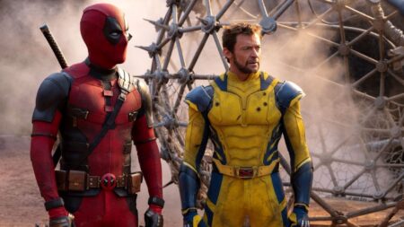 Ryan Reynolds como Deadpool e Hugh Jackman como Wolverine em Deadpool & Wolverine (Reprodução / Marvel)
