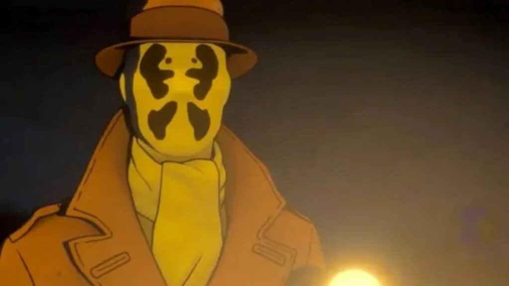 Warner Bros. divulga trailer do 1º capítulo de filme animado de Watchmen Rorschach em Watchmen (Reprodução / Warner Bros.)