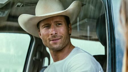 Glen Powell como Tyler Owens em Twisters (Reprodução / Warner Bros.)