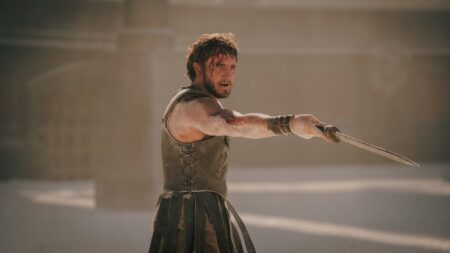 Paul Mescal como Lucius em Gladiador II (Divulgação / Paramount Pictures)