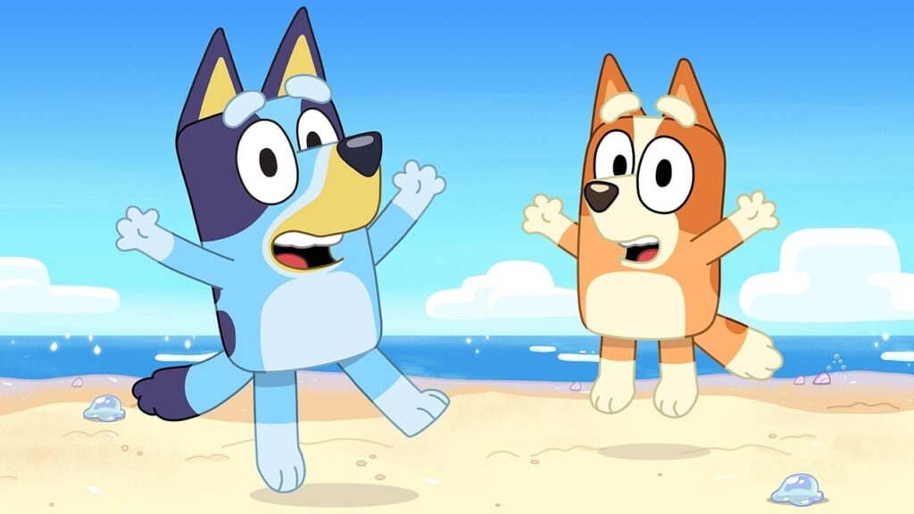 Cinco episódios para assistir e se derreter com a cumplicidade de Bluey e Bingo Bluey e Bingo em cena de Bluey (Reprodução / Disney+)