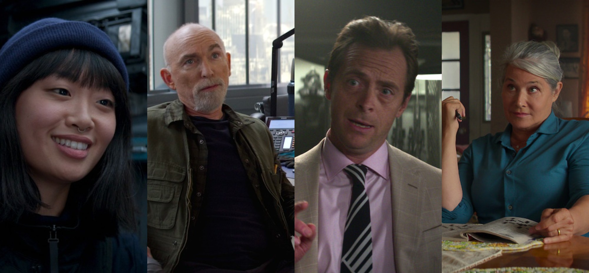 Alice Lee, Jackie Earle Haley, Stephen Campbell Moore e Lorraine Bracco em A Liga (Divulgação / Netflix)