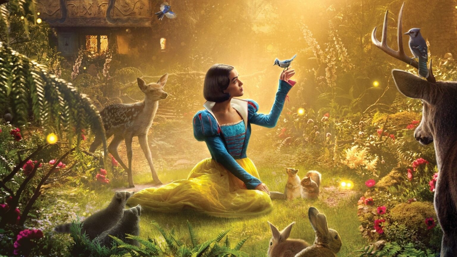 Rachel Zegler em cartaz de Branca de Neve (Divulgação / Disney)