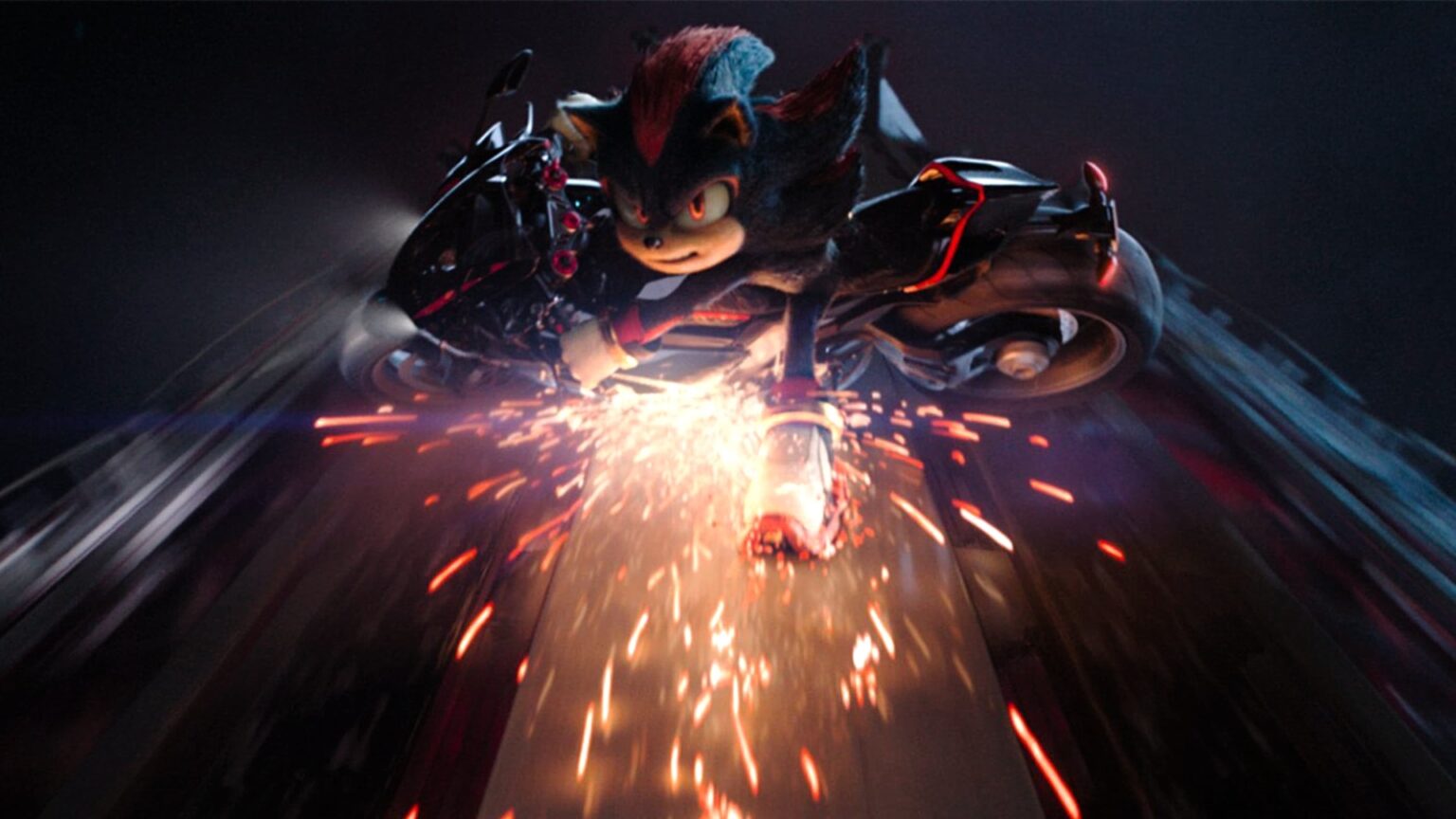 Shadow em cena de Sonic 3 (Reprodução / Paramount Pictures)
