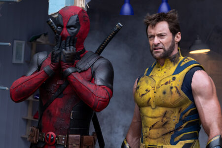 Deadpool (Ryan Reynolds) e Wolverine (Hugh Jackman) em Deadpool & Wolverine