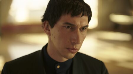 Adam Driver como Cesar em Megalopolis (Reprodução / O2 Play)