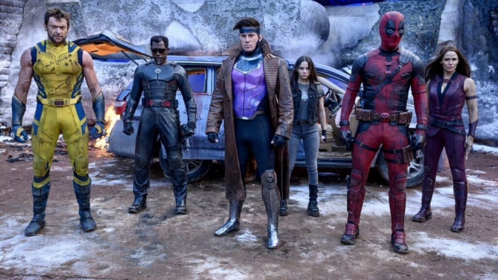 Shawn Levy revela o que mais o incomoda sobre Deadpool & Wolverine Hugh Jackman, Wesley Snipes, Channing Tatum, Dafne Keen, Ryan Reynolds e Jennifer Garner em Deadpool & Wolverino (Reprodução / Marvel)
