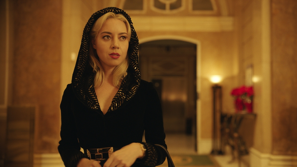 Quem é quem em Megalópolis? Conheça os personagens do novo filme de Francis Ford Coppola 4 Aubrey Plaza como Wow Platinum em Megalópolis (Reprodução)