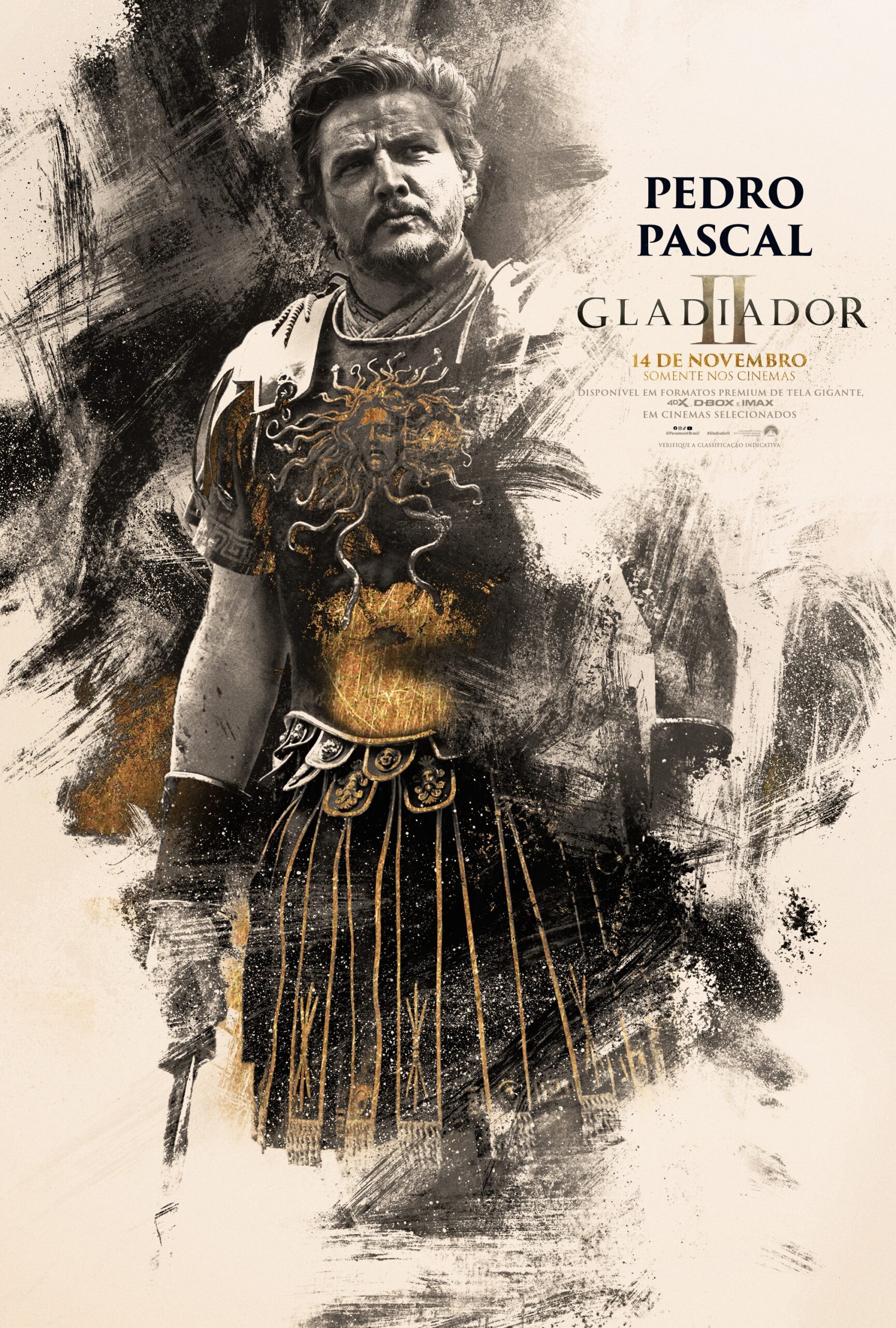 Pedro Pascal no pôster de Gladiador II (Divulgação / Paramount)