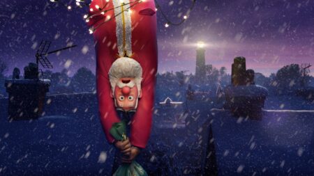 Papai Noel (Brian Cox) em Aquele Natal (Reprodução / Netflix)