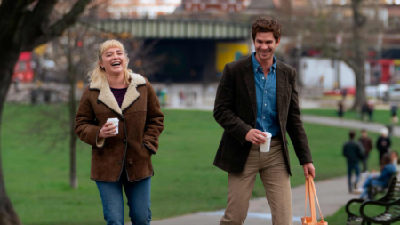 Todo Tempo que Temos ganha novo pôster e trilha sonora oficial Andrew Garfield e Florence Pugh em Todo Tempo que Temos
