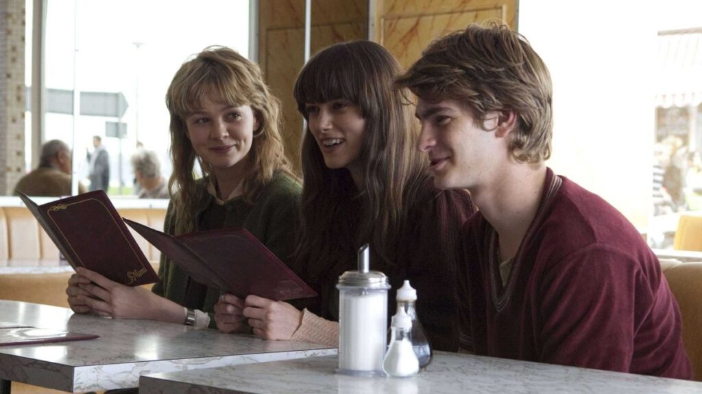 Carey Mulligan, Keira Knightley e Andrew Garfield em Não Me Abandone Jamais (Reprodução)