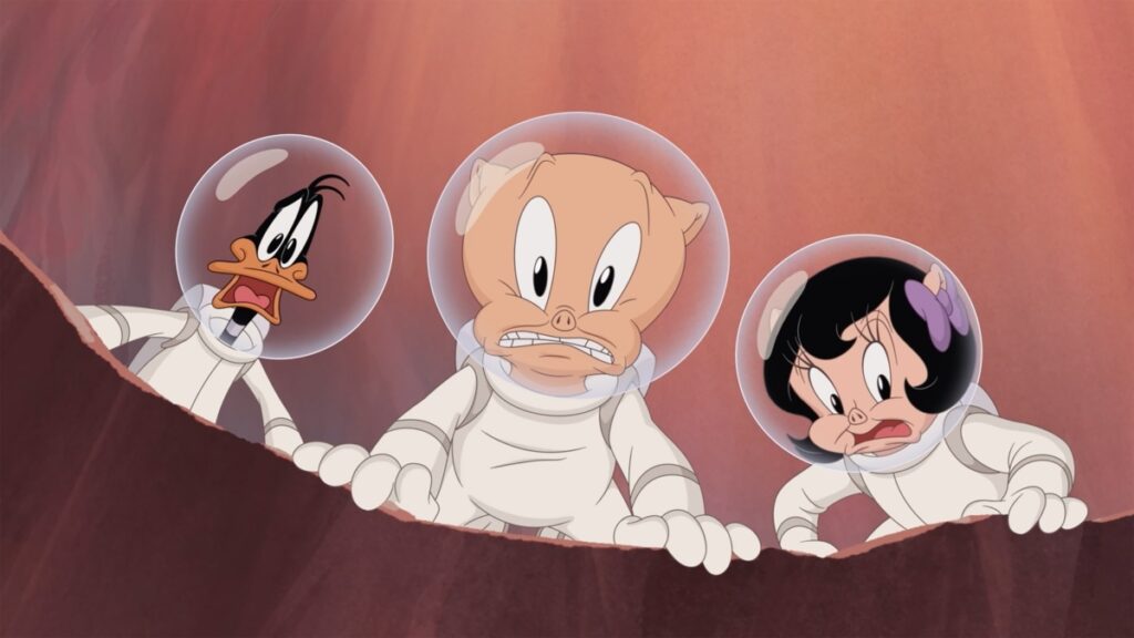 Patolino, Gaguinho e Petunia em Looney Tunes - O Filme: O Dia Que A Terra Explodiu (Reprodução / Paris Filmes)