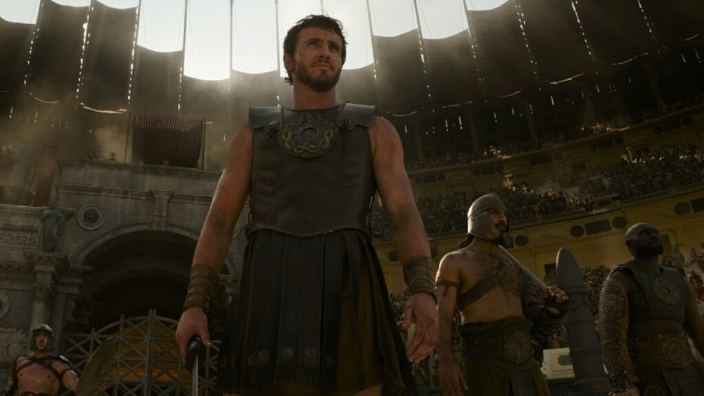 Paul Mescal revela conselho que recebeu de Ridley Scott em Gladiador 2 Paul Mescal como Lucius em Gladiador 2 (Reprodução)