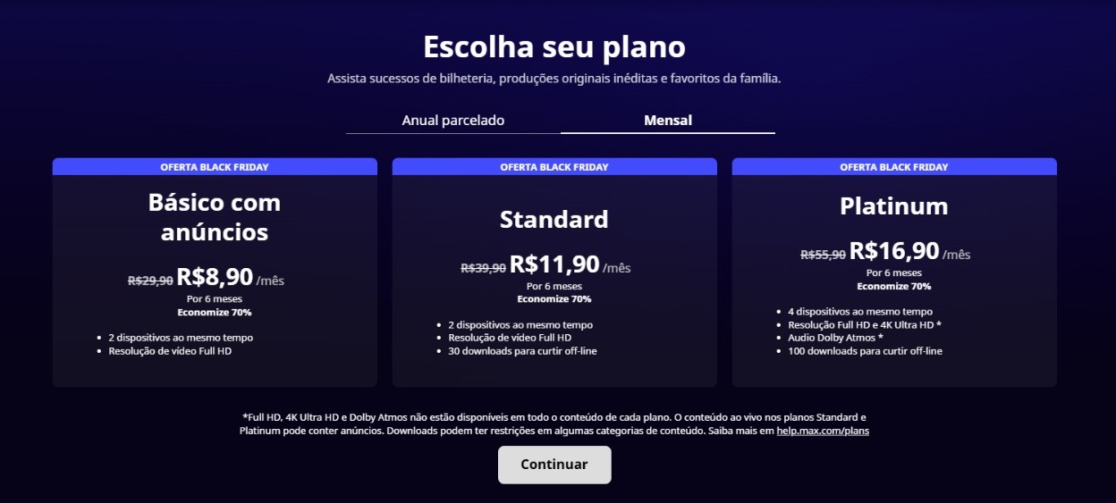 max com desconto de black friday