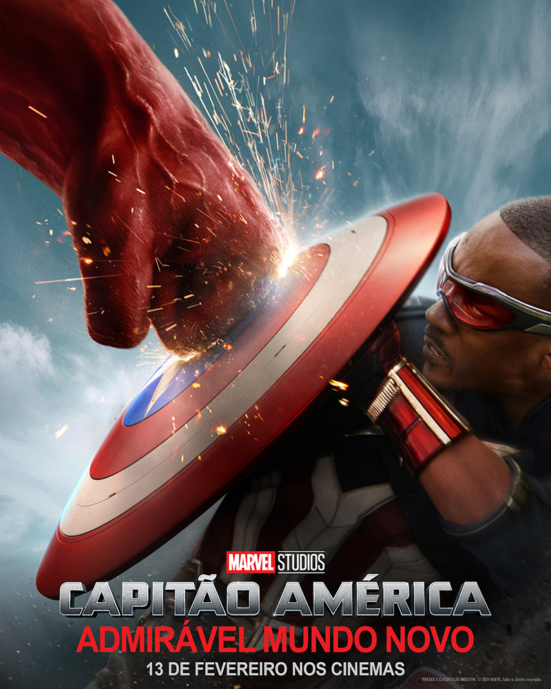 Capitão América: Admirável Mundo Novo ganha trailer durante a D23, confira 1 Novo poster de Capitão América com Anthony Mackie como Sam Wilson