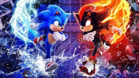 Sonic e Shadow em Sonic 3: O Filme (Divulgação / Paramount)