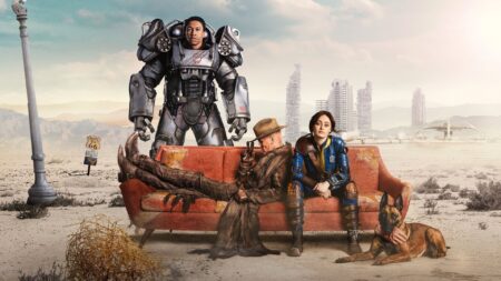 Ella Purnell, Aaron Moten e Walton Goggins em Fallout (Divulgação / Prime Video)