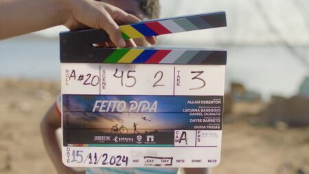 Feito Pipa, longa cearense com Lázaro Ramos, começa a ser filmado Gravação de Feito Pipa acontece em Quixadá (CE) (Divulgação / Lucas Bessa)