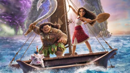Moana e Maui em Moana 2 (Divulgação / Disney)
