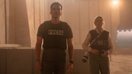 Wagner Moura e Kirsten Dunst em Guerra Civil (Reprodução)