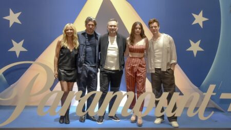Elenco de Dexter: Pecado Original na ativação do Paramount+ na CCXP24 (Divulgação / Cleiby Trevisan)