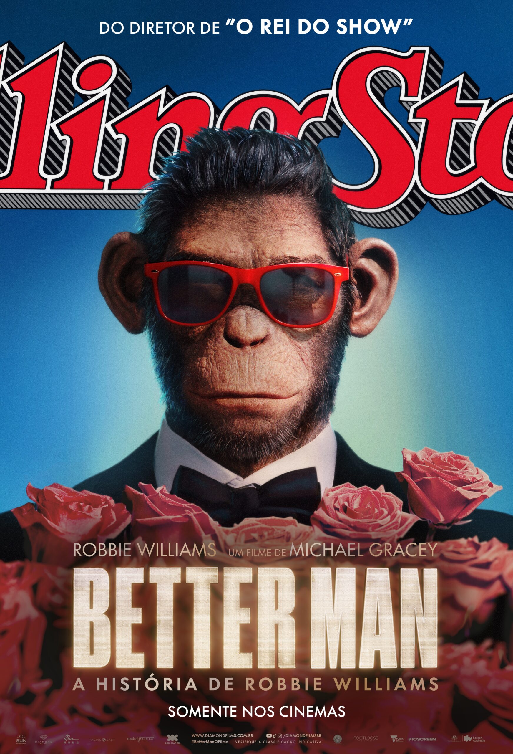 Pôster de Better Man - A História de Robbie Williams (Divulgação / Diamond Films)
