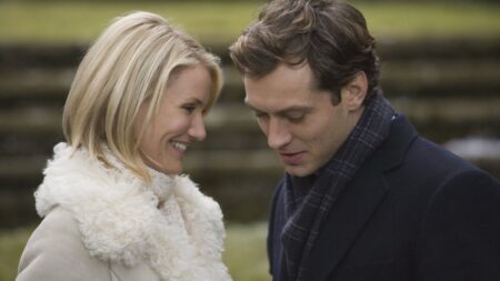 Jude Law e Cameron Diaz em O Amor Não Tira Férias (Reprodução)