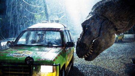 Jurassic World: Rebirth voltará às raízes de Jurassic Park T-Rex em Jurassic Park (Reprodução / Universal)