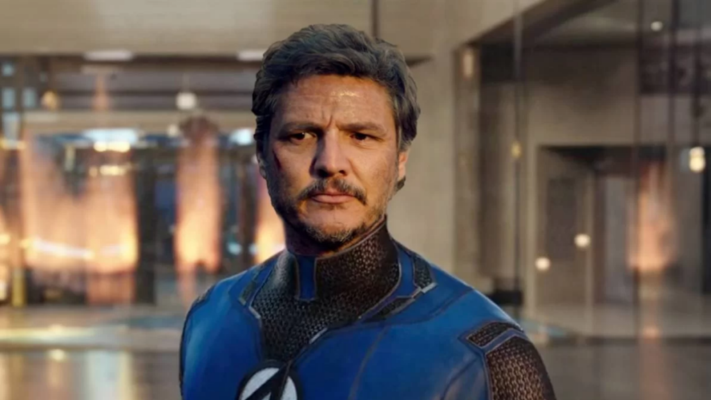 Pedro Pascal aparece como Reed Richards nos bastidores de Quarteto Fantástico Pedro Pascal aparece como Reed Richards nos bastidores de Quarteto Fantástico