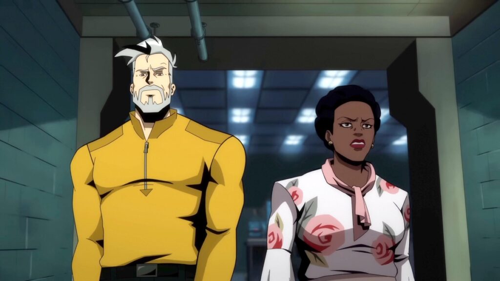 Rick Flag Sr. (Frank Grillo) e Amanda Waller (Viola Davis) em Comando das Criaturas (Reprodução / Max)