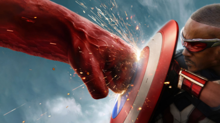Anthony Mackie como Capitão América em Capitão América: Admirável Mundo Novo (Divulgação / Marvel)