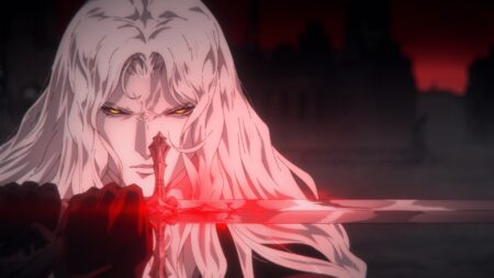 Alucard (James Callis) em Castlevania: Noturno (Reprodução / Netflix)