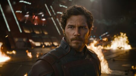 Chris Pratt como Peter Quill em Guardiões da Galáxia vol. 3 (Reprodução / Marvel)