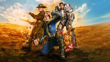 Ella Purnell, Aaron Moten e Walton Goggins em Fallout (Divulgação / Prime Video)